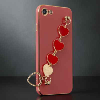 Apple İphone 7 Kılıf Esila Silikon - Kırmızı
