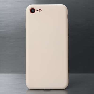 Apple İphone 7 Kılıf First Silikon - Krem