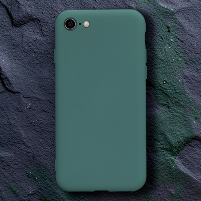 Apple İphone 7 Kılıf Nano İçi Kadife Silikon - Koyu Yeşil