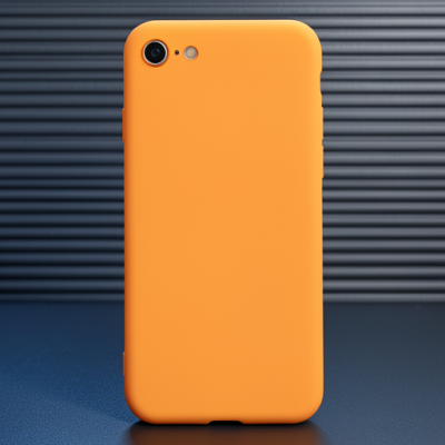 Apple İphone 7 Kılıf Nano İçi Kadife Silikon - Turuncu