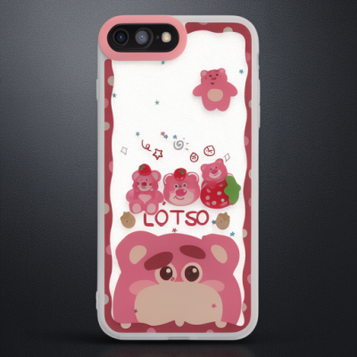 Apple İphone 7 Kılıf Sweet Desenli Silikon Kapak - Pembe