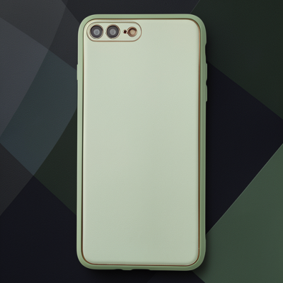 Apple İphone 7 Plus Kılıf Coco Deri Silikon Kapak - Açık Yeşil
