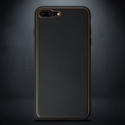 Apple İphone 7 Plus Kılıf Coco Deri Silikon Kapak - Siyah
