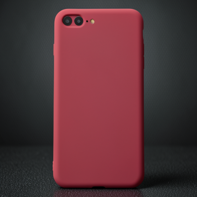 Apple İphone 7 Plus Kılıf First Silikon - Bordo