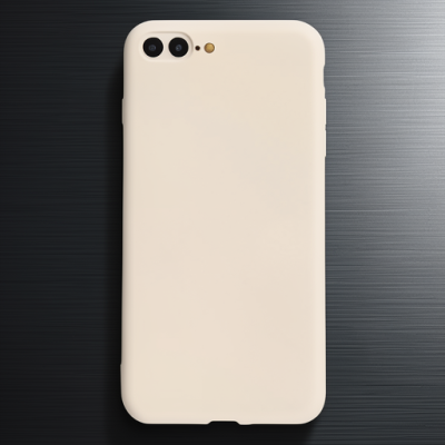 Apple İphone 7 Plus Kılıf First Silikon - Krem