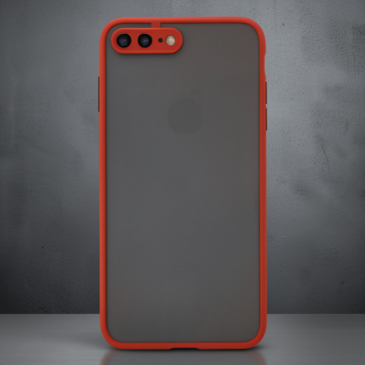 Apple İphone 7 Plus Kılıf Montreal Silikon Kapak - Kırmızı