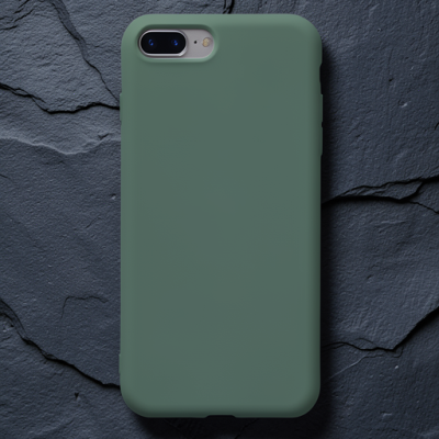 Apple İphone 7 Plus Kılıf Nano İçi Kadife Silikon - Koyu Yeşil