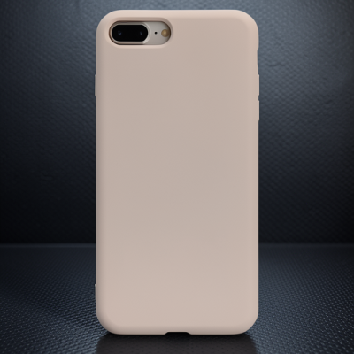 Apple İphone 7 Plus Kılıf Nano İçi Kadife Silikon - Pudra