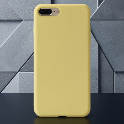 Apple İphone 7 Plus Kılıf Nano İçi Kadife Silikon - Sarı