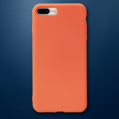 Apple İphone 7 Plus Kılıf Nano İçi Kadife Silikon - Turuncu