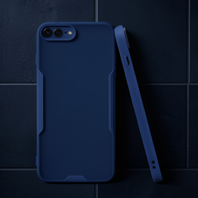 Apple İphone 7 Plus Kılıf Platin Silikon - Lacivert