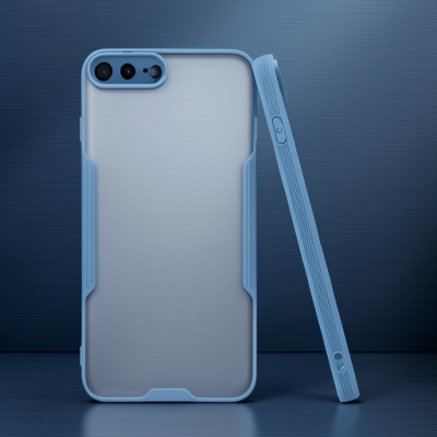 Apple İphone 7 Plus Kılıf Platin Silikon - Mavi