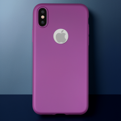 Apple İphone X Kılıf First Silikon - Mürdüm