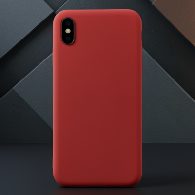 Apple İphone X Kılıf Nano İçi Kadife Silikon - Kırmızı