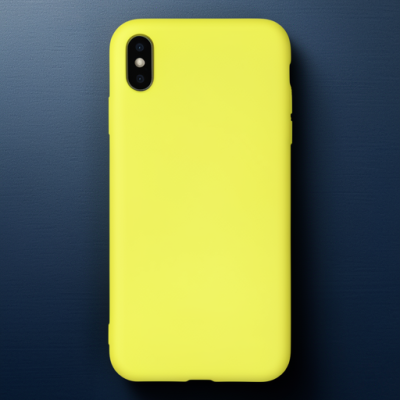 Apple İphone X Kılıf Nano İçi Kadife Silikon - Sarı