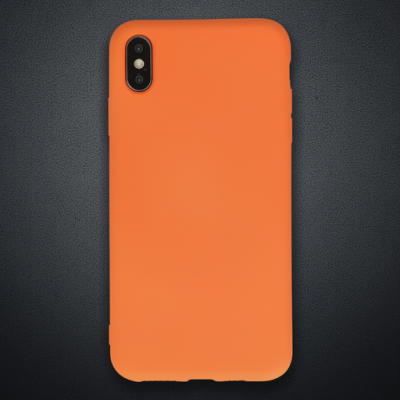 Apple İphone X Kılıf Nano İçi Kadife Silikon - Turuncu