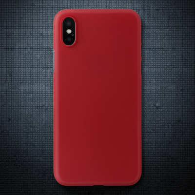 Apple İphone X Kılıf Pp Ultra İnce Kapak - Kırmızı