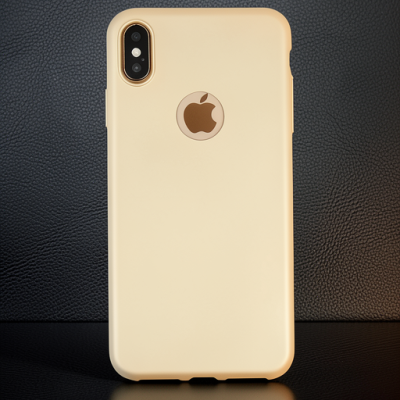 Apple İphone Xs Max Kılıf First Silikon - Gold