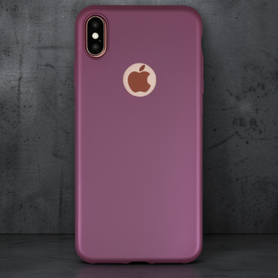 Apple İphone Xs Max Kılıf First Silikon - Mürdüm