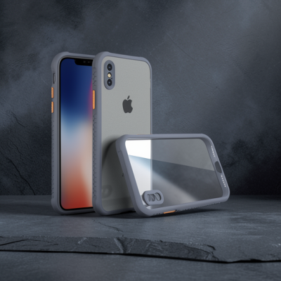 Apple İphone Xs Max Kılıf Miami Şeffaf Silikon - Gri