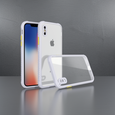 Apple İphone Xs Max Kılıf Miami Şeffaf Silikon - Lila