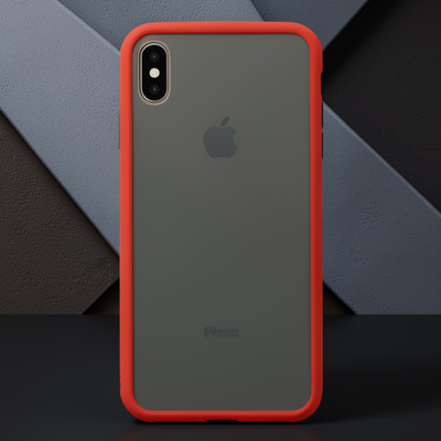 Apple İphone Xs Max Kılıf Montreal Silikon Kapak - Kırmızı