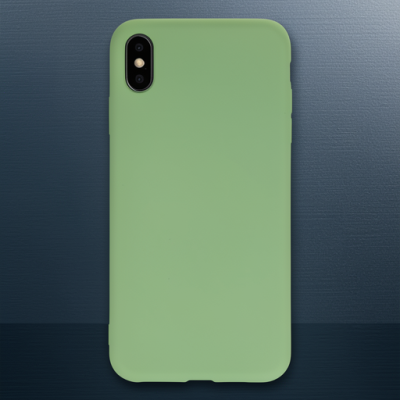 Apple İphone Xs Max Kılıf Nano İçi Kadife Silikon - Açık Yeşil