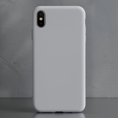 Apple İphone Xs Max Kılıf Nano İçi Kadife Silikon - Gri
