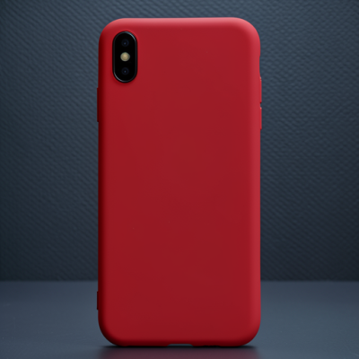 Apple İphone Xs Max Kılıf Nano İçi Kadife Silikon - Kırmızı