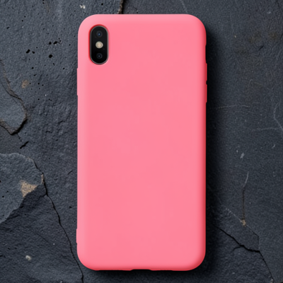 Apple İphone Xs Max Kılıf Nano İçi Kadife Silikon - Koyu Pembe