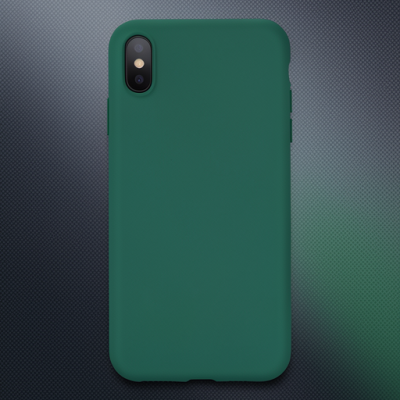 Apple İphone Xs Max Kılıf Nano İçi Kadife Silikon - Koyu Yeşil