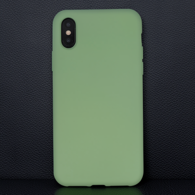 Apple İphone Xs Max Kılıf Nano İçi Kadife Silikon - Yeşil