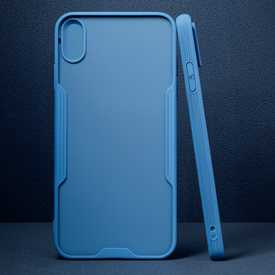 Apple İphone Xs Max Kılıf Platin Silikon - Mavi