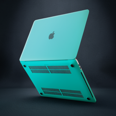 Apple Macbook Pro 13 2020 Macbook Buzlu Kapak - Yeşil