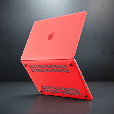 Apple Macbook Pro 13 2021 Macbook Buzlu Kapak - Kırmızı