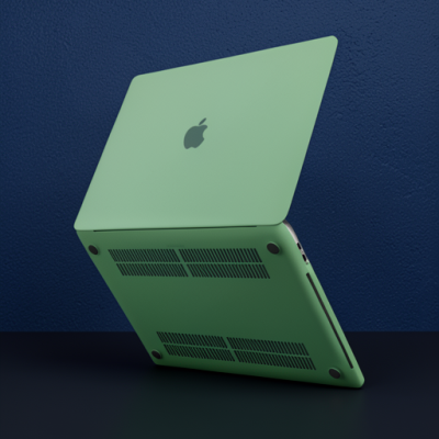 Apple Macbook Pro 13 2021 Macbook Buzlu Kapak - Yeşil