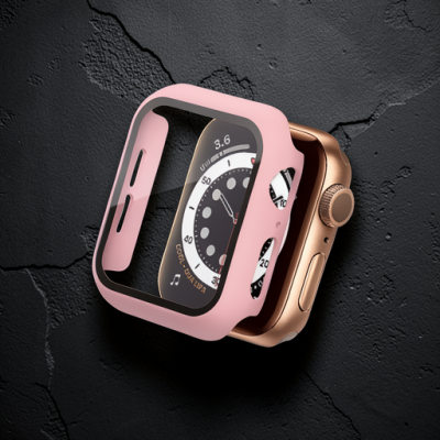 Apple Watch 38mm Camlı Kasa Ekran Koruyucu - Rose Gold