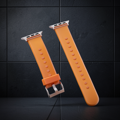 Apple Watch 38mm Jelly Silikon Kordon (saat Değildir) - Turuncu