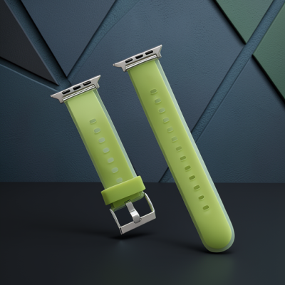 Apple Watch 38mm Jelly Silikon Kordon (saat Değildir) - Yeşil