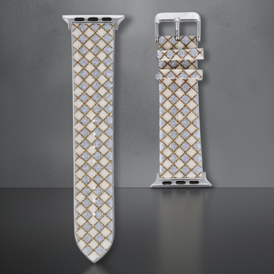 Apple Watch 38mm Karo Motif Kordon - Lila