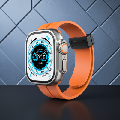 Apple Watch 38mm Kr412 Elegance Stylısh Kordon (saat Değildir) - Turuncu