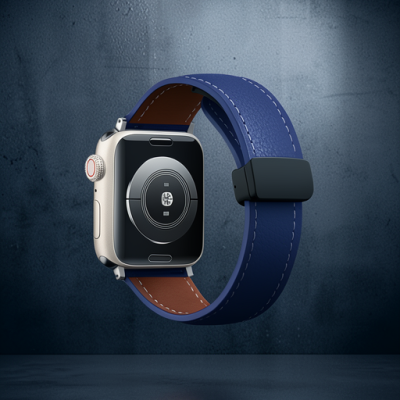 Apple Watch 38mm Kr414 Daks Deri Kordon (saat Değildir) - Lacivert