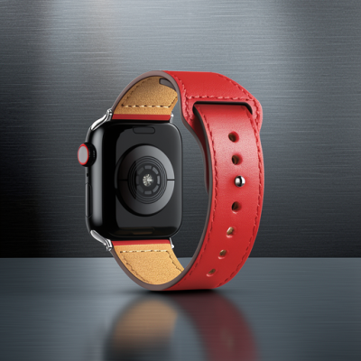 Apple Watch 38mm Kr415 Luaz Deri Kordon (saat Değildir) - Kırmızı