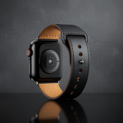 Apple Watch 38mm Kr415 Luaz Deri Kordon (saat Değildir) - Siyah