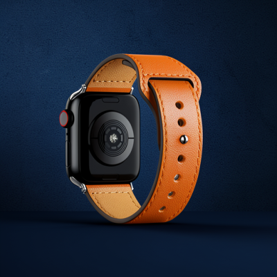 Apple Watch 38mm Kr415 Luaz Deri Kordon (saat Değildir) - Turuncu