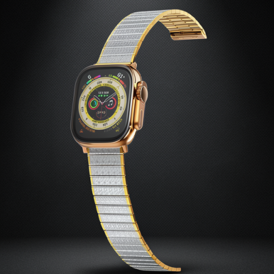 Apple Watch 38mm Made Metal Kordon (saat Değildir) - Gümüş-gold