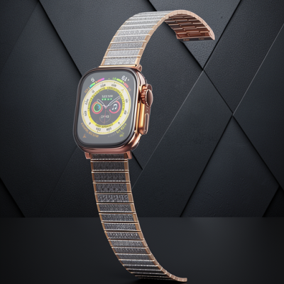 Apple Watch 38mm Made Metal Kordon (saat Değildir) - Gümüş-rose Gold