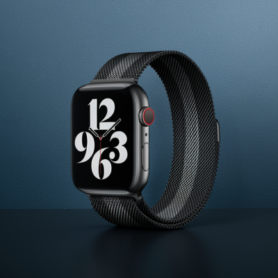 Apple Watch 38mm Metal Mıknatıslı Kordon - Siyah-beyaz