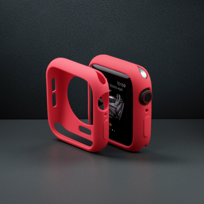 Apple Watch 38mm Silikon Alt Kasa - Kırmızı