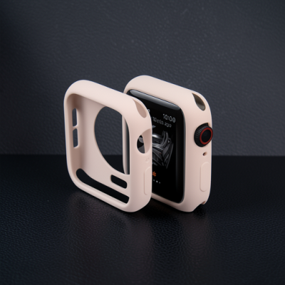 Apple Watch 38mm Silikon Alt Kasa - Pudra
